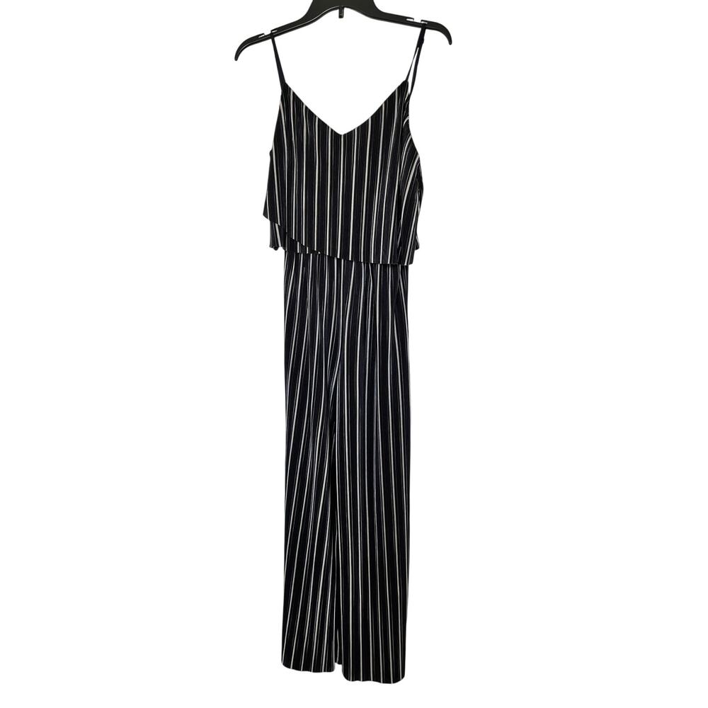 Bebop Striped Sleeveless Pantsuit Jumper with Adjustable Straps Medium